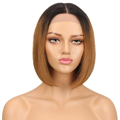 China Joedir Straight 10 Inch Ombre Short Bob Wigs Hot Sell Best Remy Hair HD Human Hair Wigs Peruvian Lace Front Human Hair Wigs for sale