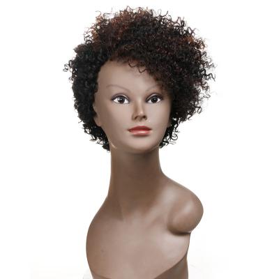 China Cheap Afro Wave Joedir Short Curly Curly Wigs For Black Women Lace Up Non Lace Wig Wholesale Price Short Curly Brazilian Hair Wig for sale