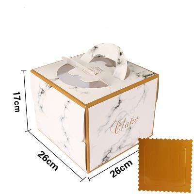 China Recyclable Portable Cake Box 4 6 8 10 Inch Stepped 12 Inch Birthday Cake Box for sale