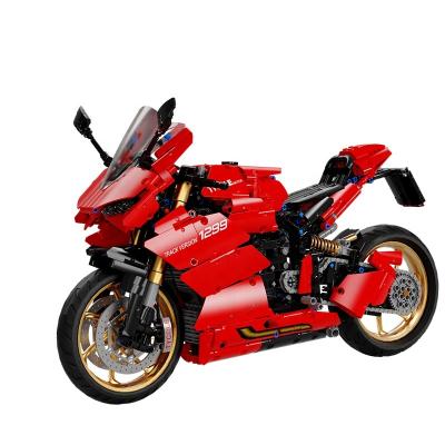 China MotorbikeToys DIY 1809PCS DIY Motorcycle Model Building Blocks Moc Traffic Vehicle Assembly Brick Technics For Boys Birthday Gift for sale