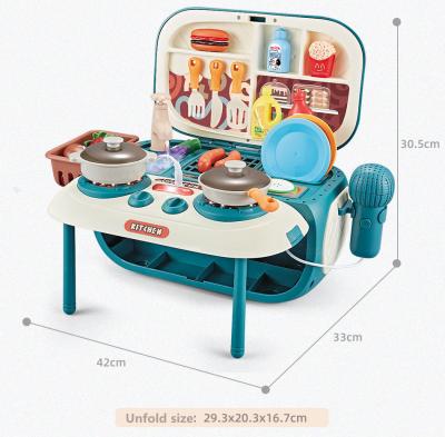 China Kitchen Set Toy Preschool Toy FN510 Multifunctional Kitchen Toys Two In One Can Accommodate Large Stereo Kitchen Set Toys For Kids for sale