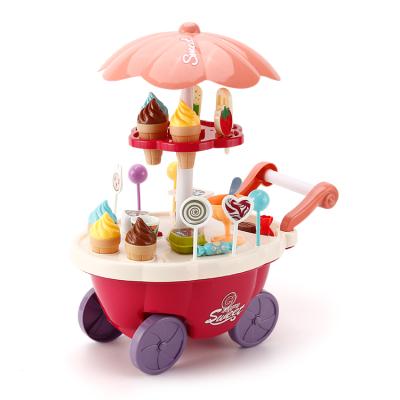 China Plastic FN1284 2021 Diy Funny High Quality Mini Cart Kids Ice Shop Pretend Play Toys for sale