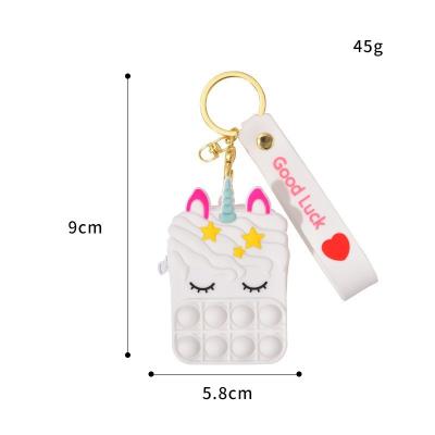 China FN1012 Valentine's Day Funny Educational Gift Toy Sensory Bubbles Shoulder Bag Silicone Horse Shape Purse Push Princess Bags for sale