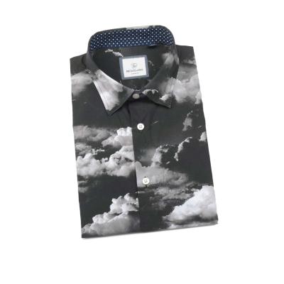 China Fashion new arrival high quality pure cotton anti-pilling digital printing shirts for men for sale