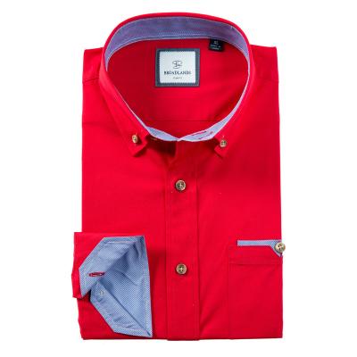 China Spring Sustainable High Quality Men's Long Sleeve Business Simple Formal Dress Shirt for sale