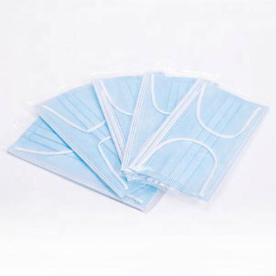 China Hanging Type Adjustable Elastic Ear Protective Face Mask Wholesale Custom Fit Comfortable Medical Disposable 3-Layer Nonwoven for sale