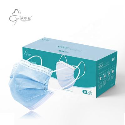 China Comfortable Fit Wholesale Nonwoven Ear-hanging Disposable Medical Face Mask for sale