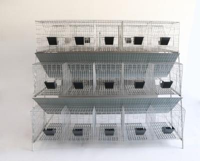 China Farms Stepped Commercial Industrial Double Sided Rabbit Cage Farm Rabbit Breeding Cage for sale