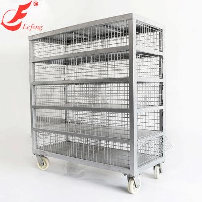 China Industrial Farms Laundry Cart Transfer Cage Roll Container Storage Chicken Cages Farms Food And Beverage Plant Groceries Supplied for sale