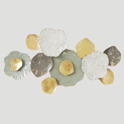 China 2020 SMART HOME Interior Decoration Wall Metal Flower Handmade 100% Gold for sale