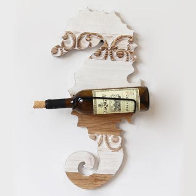 China 2020 Hot Selling Vintage Smart Home Vintage Wine Rack Wall Decoration Wooden Wine Rack Stored for sale