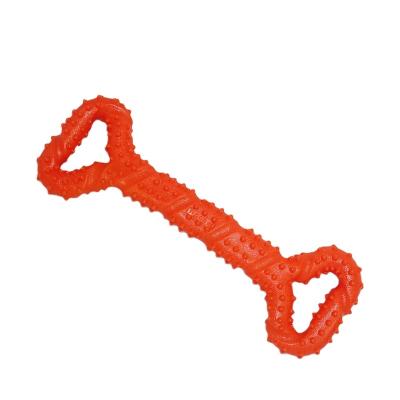 China Viable Factory Direct Wholesale Interactive Pet Toys TPR Chew Toys Bone Shaped For Aggressive Chewers for sale