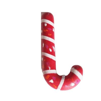 China Viable Chicken Flavor TPR Foam Dog Toy Christmas Candy Cane Shape Chew Toys for sale