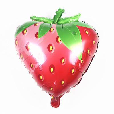 China Gift/Decoration Strawberry Toy Shape Helium Balloons Wholesale Foil Balloon Decoration Party Fruit Foil Balloon Globos Al Por Mayor for sale