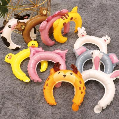 China 2021 Decoration Gift/Ht Toy Balloons Birthday Supplies Kid Play Cute Mini Animal Headband Cheap Cartoon Aluminum Foil Balloons for sale