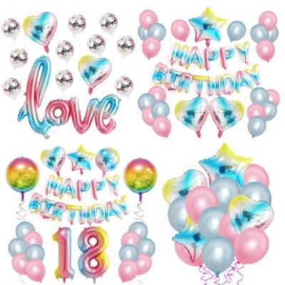 China Hot Sale Alphabet Globos Al Por Mayor Brithday /WeddingParty Decor Gradient Colorful/Gifts Balloon Large 40 Inch Size 0-9 Rainbow Number Helium Foil Balloons for sale