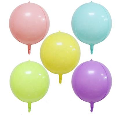 China Brithday /WeddingParty Decor/Gifts 2020 New Year Round Shaped Balloons 4D Balloons 22inch Macaroon Decoration Supplies for sale