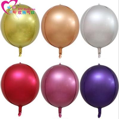 China Brithday /WeddingParty Decor/Gifts Balloons Wholesale Round Globos Metalicos Decoration Supplies 22inch 4D Metallic Inflatable Balloons Chrome for sale