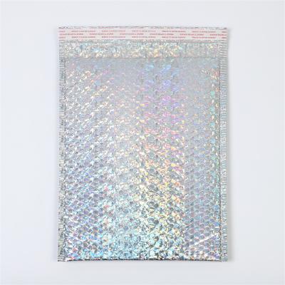 China Waterproof/Tearproof/Non-Toxic/Lightweight Metallic Super Glue/Bubble Christmas Gift Wrapping Envelope Bag Holographic Ad Bag for sale