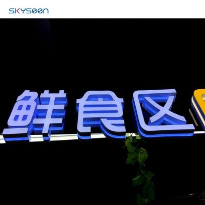 China High Quality Custom Electronic Buildings Sign Board Frontlit And Backlit Led Letter Sign For Store for sale