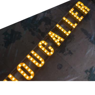 China Buildings Illuminated Sign Decorative Acrylic Led Marquee Light Letters for sale