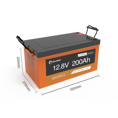 China Electric Power Systems Sunpal New Design 12V Deep Cycle Battery 100Ah 200Ah 300Ah 12V Lithium Ion Solar Battery for sale