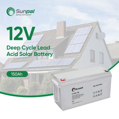 China Long Cycle Life Sunpal Backup Battery 50Ah 100Ah 150Ah Solar Energy Storage 12V Battery for sale