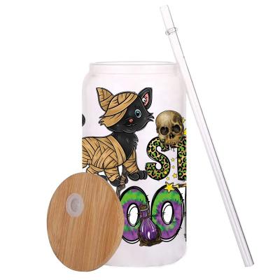 China 2023 New Design Waterproof Halloween Dtf Custom UV Mugs Wrap Transfers For Mugs Tumbler Bottles Dishes Cans for sale