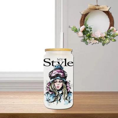 China Waterproof Custom Design Waterproof DTF Mug Wraps Transfers Film Brand Logo Decal UV Transfer Sticker for sale