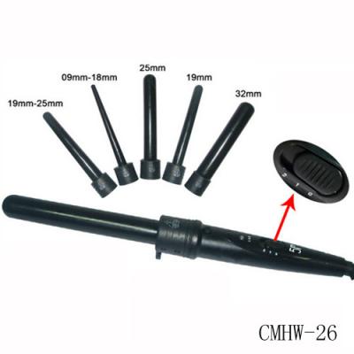 China 5 in 1 Black interchangeable Hair curling wand barrel-Hair Tools for sale