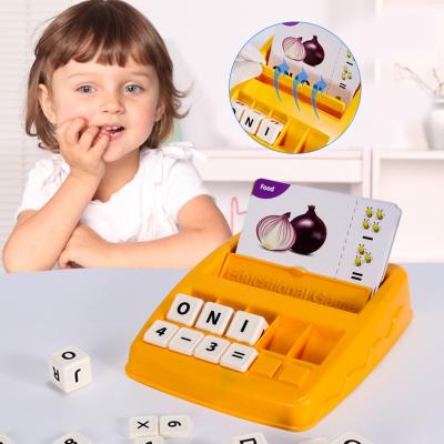 China Educational Kid Toys Children 2 In 1 Educational Game Vocabulary Preschool Words Spelling Card And Calculating Game for sale