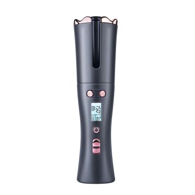 China Newly Designed Professional Automatic Electric Rotating Cordless Portable Ceramic Curling Iron One Step Hair Styler for sale