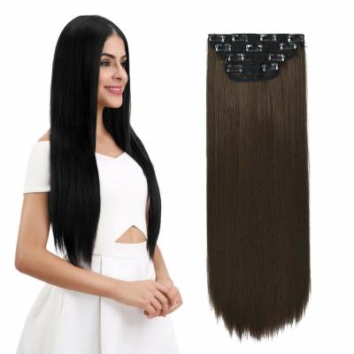 China Clip-in Xianniao Fiber Cheap High Temperature Straight Synthetic Hair Weave Clip In Colored Hair Extensions For Woman for sale