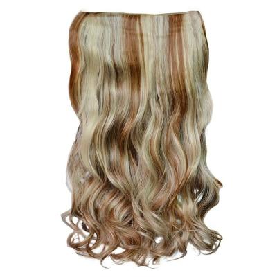 China Clip-in Xianniao Strength Synthetic Hair Brown Color Long Wave Thick 5 Clip In Curly Hair Extensions Wig Blonde For Women for sale