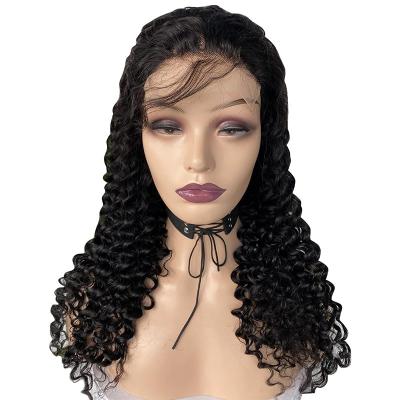 China Wholesale HD 5x5 Lace Front Human Hair Wig 180 Density Deep Curly Lace Front Wig For Black Women for sale