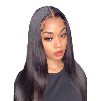 China Factory Supplier Wholesale Straight 5X5 Lace Up Black Straight Closure Human Hair Wigs Cheap For Black Women Hair Wigs In Stock for sale