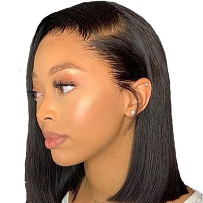 China 4x4 HD Lace Front Wig Closure Cheap Price Silky Straight Bob Bone Straight Human Hair Wig 100% Virgin Hair for sale