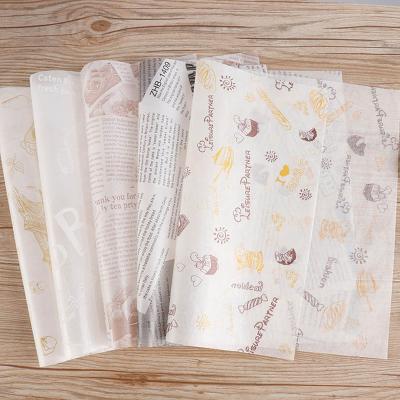 China Biodegradable Food Wrap Wrapping Waxed Kraft Paper Brown Cooking Burger And Fries And White Hot Dog Box Parchment Wrapping Cooking Kraft Paper for sale