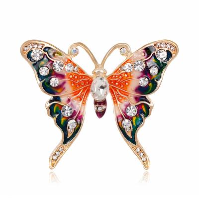 China Decoration Butterfly Brooch Pins For Women Girl Angel Wings Colorful Enamel Personalized Fashion Jewelry for sale