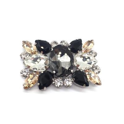 China Decorative Shoe Clasp Shoe Buckle Rhinestone Acrylic Metal Shoe Buckle Clips for sale