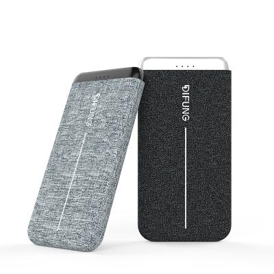 China Mobile Power Bank 8000 mAh 10000 mAh Power Bank Shenzhen Lithium Polymer Power Source Fancy Ultra Thin Portable Cloth Small for sale