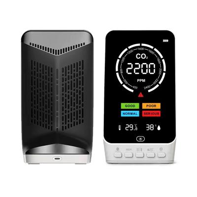 China ABS+TFT LCD Screen Mini Portable Air Quality Monitoring Home Carbon Dioxide Detector Digital Display CO2 Sensor for sale