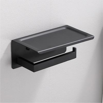 China New 304 Stainless Steel Tissue Roll Toilet Paper Holder Punch Free Toilet Holder Mobile Phone Holder Modern Paper Holder for sale