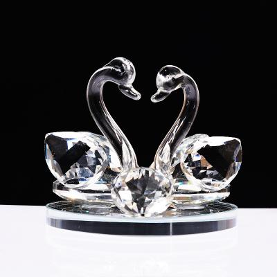 China Colorful jewelry beads crystal ornaments car swan ornaments simulation swan craft gifts factory direct supply shiny crystal for sale