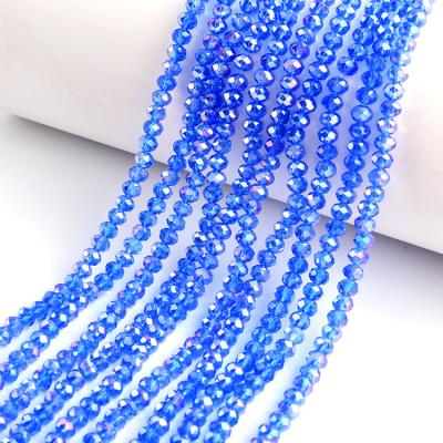 China Colorful Jewelry Beads Crystal Rondelle Glass Tire Beads Free Samples From Pujiang Manufacturer Rondelle Faceted Crystal Loose Beads For Jewelry Making for sale