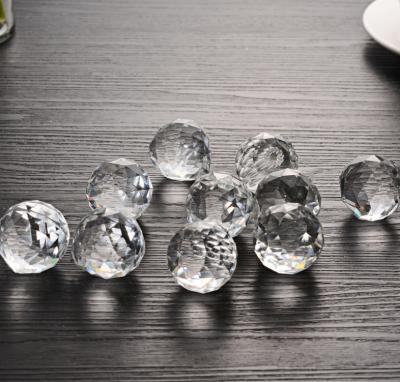 China Jewelry Beads HBL K9 40mm 40mm Colorful Clear Glass Crystal Ball Faceted Pendant Crystal Prism Chandelier Ball Chandelier Ball For Gift for sale