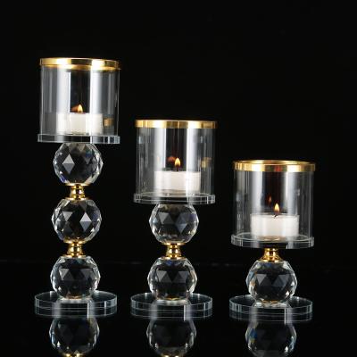 China Hot European romantic crystal candle holder hotel decoration business gift factory direct sales candle holder creative crafts for sale