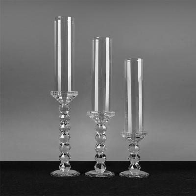 China Small Candlestick Business Gift Candlestick Wind Lamp Wedding Crystal Lamp Props Art Decoration Butter Crystal Candle Holder for sale