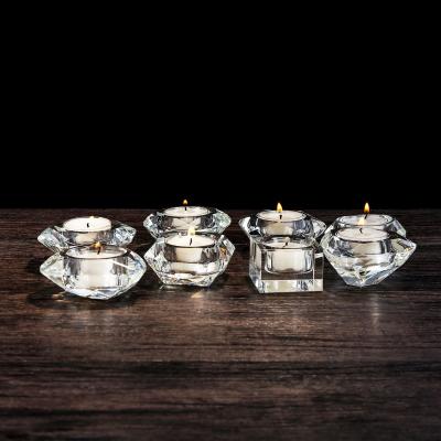 China Love Creative Simple Modern Home Candle Holder Hotel Business Gift Crystal Candlestick Ornament KTV European Style for sale