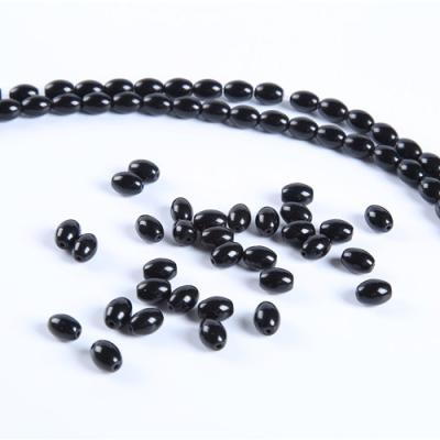 China Good Quality Customized Service Black Oval Beads Bulk Beaded Material For Bracelets And Necklaces for sale